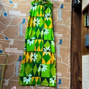 Vintage 1960s Groovy Maxi Dress